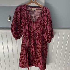 Floral puff sleeve peasant dress